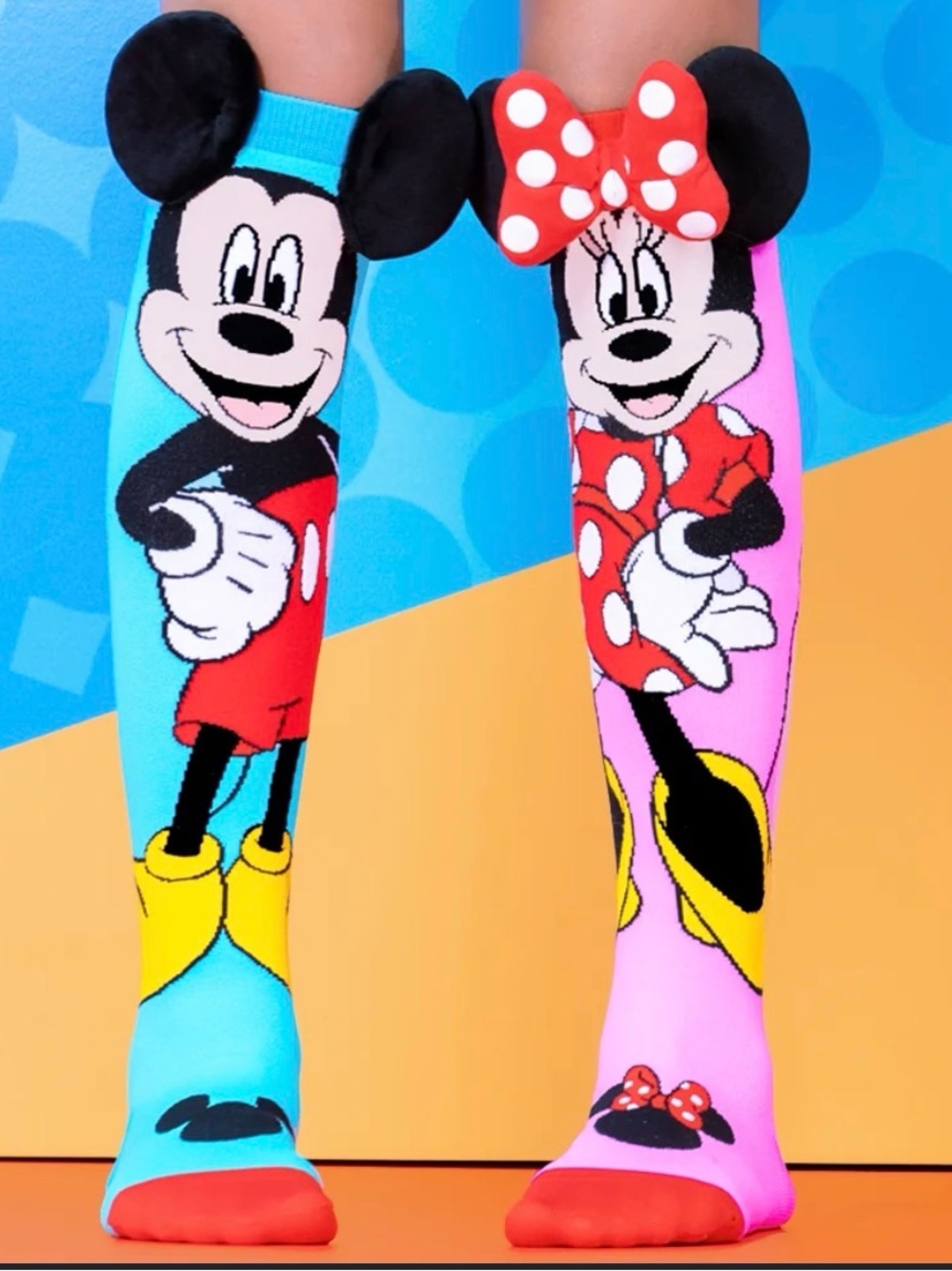 Disney Jioiwa Minnie Mouse 3D Socks Knee High One Size Fits Kids Adults OS